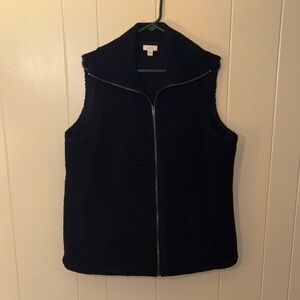 J. Jill Black Fleece Vest